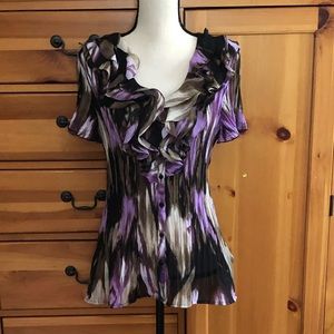 XL, ruffled-collar, Blouse. 0 flaws.